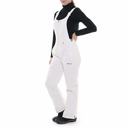 Picture of Arctix Women's Essential Insulated Bib Overalls, White, Large (12-14) Short