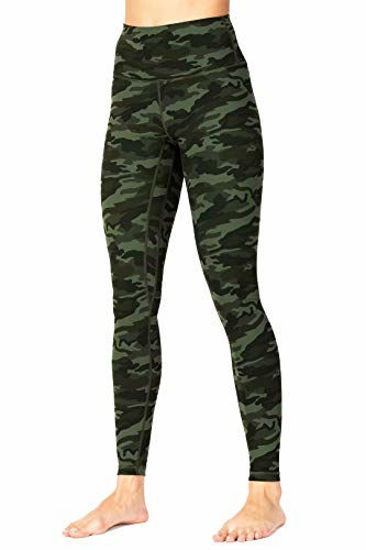 Sunzel Workout Leggings for Women, Squat Proof High Waisted Yoga Pants 4  Way Stretch, Buttery Soft Green Camo