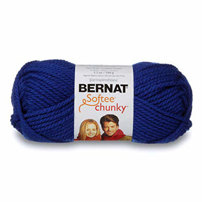 Picture of Bernat Softee Chunky Yarn, 3.5 Oz, Gauge 6 Super Bulky, Royal Blue