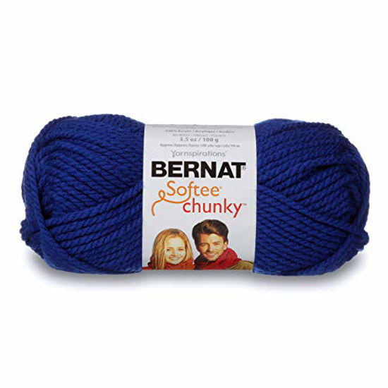Picture of Bernat Softee Chunky Yarn, 3.5 Oz, Gauge 6 Super Bulky, Royal Blue