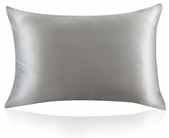 Picture of ZIMASILK 100% Mulberry Silk Pillowcase for Hair and Skin Health,Both Side 19 Momme Silk,1pc (Standard 20''x26, Dark Grey)