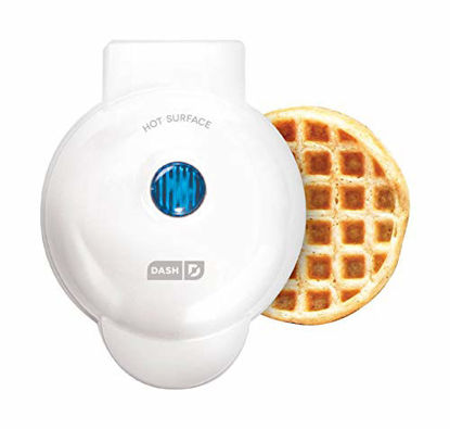 Picture of Dash DMW001WH Machine for Individual, Paninis, Hash Browns, & other Mini waffle maker, 4 inch, White
