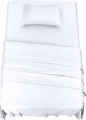 Picture of Utopia Bedding Bed Sheet Set - 3 Piece Twin Bedding - Soft Brushed Microfiber Fabric - Shrinkage & Fade Resistant - Easy Care (Twin, White)