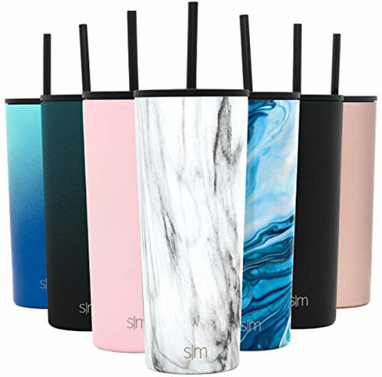 GetUSCart Simple Modern Classic Insulated Tumbler with Straw and Flip