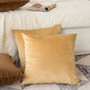 Picture of MIULEE Pack of 2 Velvet Soft Solid Decorative Square Throw Pillow Covers Set Cushion Case for Sofa Bedroom Car 16 x 16 Inch 40 x 40 cm Khaki