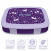 Picture of Bentgo Kids Prints (Unicorn) - Leak-Proof, 5-Compartment Bento-Style Kids Lunch Box - Ideal Portion Sizes for Ages 3 to 7 - BPA-Free and Food-Safe Materials