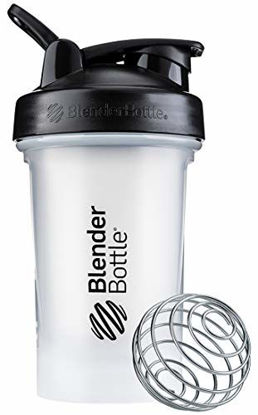 Picture of BlenderBottle Classic V2 Shaker Bottle Perfect for Protein Shakes and Pre Workout, 20-Ounce, Clear/Black