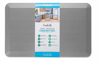 Picture of ComfiLife Anti Fatigue Floor Mat - 3/4 Inch Thick Perfect Kitchen Mat, Standing Desk Mat - Comfort at Home, Office, Garage - Durable - Stain Resistant - Non-Slip Bottom (20" x 32", Gray)