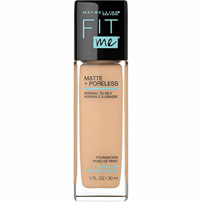 Picture of Maybelline Fit Me Matte + Poreless Liquid Foundation Makeup, Warm Nude, 1 fl; oz; Oil-Free Foundation