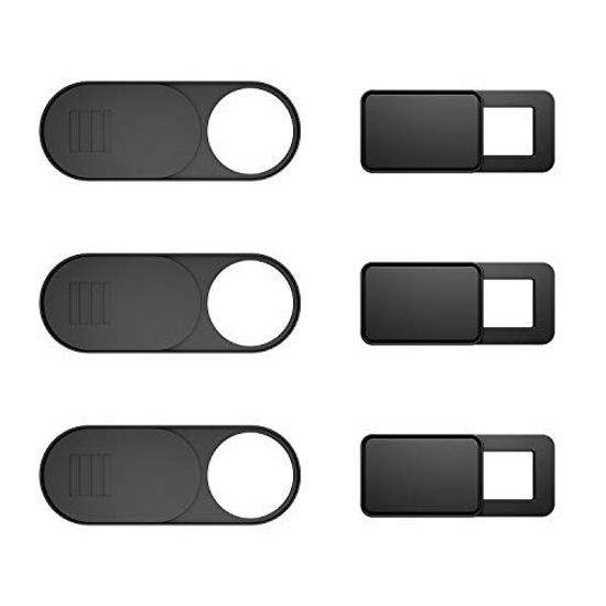 Picture of Webcam Cover 6-Pack, Web Camera Cover Slide Ultra-Thin for Laptop, iMac, MacBook Pro, Mac, Computer, Smart Phone, Tablets Slider Camera Blocker Protect Your Privacy & Security (Black)