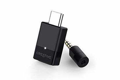 Picture of Creative BT-W3 Bluetooth 5.0 USB-C Audio Transmitter, aptX LL and aptX HD, 3.5 mm Analog Mic for Voice Chat Support, Codec Indicator and Selection, Plug-and-Play for PS4, Nintendo Switch, PC, and Mac