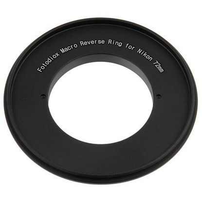 Picture of Fotodiox RB2A 72mm Filter Thread Lens, Macro Reverse Ring Camera Mount Adapter, for Nikon D1, D1H, D1X, D2H, D2X, D2Hs, D2Xs, D3, D3X, D3s, D4, D100, D200, D300, D300S, D700, D800, D800E, D40, D50, D60, D70, D70S, D80, D40X, D90, D3000, D3100, D3200, D500