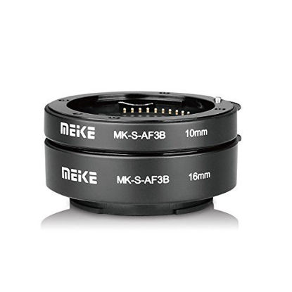 Picture of Meike MK-S-AF3B Auto Focus Macro Extension Tube Adapter Ring 10mm 16mm Compatible with Sony A7 A7M2 NEX3 NEX5 NEX6 A5000 A6000 A6300 A6400 A6500 A9