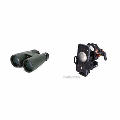 Picture of Celestron 71335 Nature DX 10x56 Binocular (Green) with Universal Smartphone Adapter