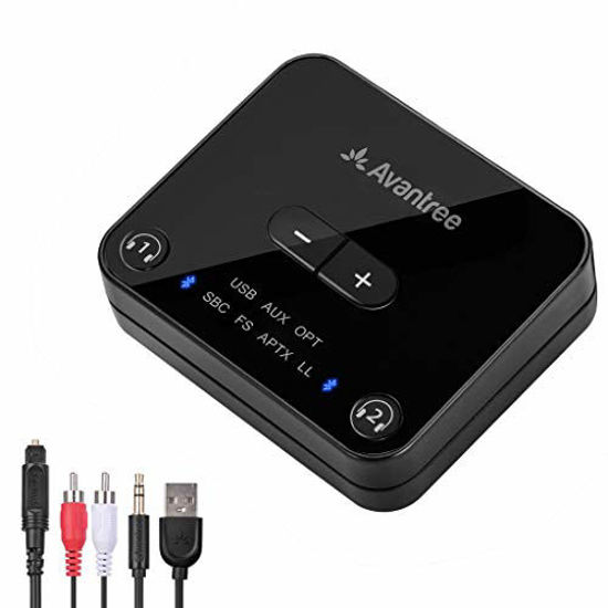 Bluetooth V5.0 Transmitter/Receiver for TV/PC/Radio to Headphones Adapter