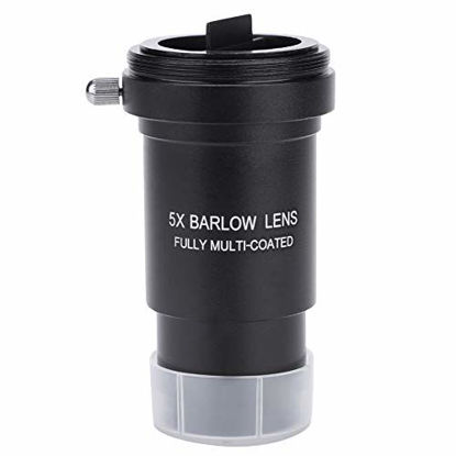 Picture of Barlow Lens,1.25 inch 5X Barlow Lens M42 0.75 Thread t Adapter, Multi-Coated Optical Lens for 31.7mm Telescopes Eyepiece/Stargazing