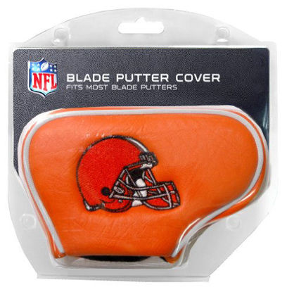 Picture of Team Golf NFL Cleveland Browns Golf Club Blade Putter Headcover, Fits Most Blade Putters, Scotty Cameron, Taylormade, Odyssey, Titleist, Ping, Callaway