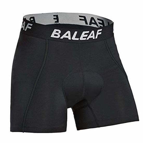 Picture of BALEAF Men's Cycling Underwear Shorts 3D Padded Bike Bicycle Pants Quick-Dry Tights Black Size XXL