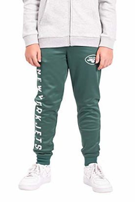Picture of Ultra Game Boys' NFL High Performance Moisture Wicking Fleece Jogger Sweatpants, New York Jets, Team Color, 14-16