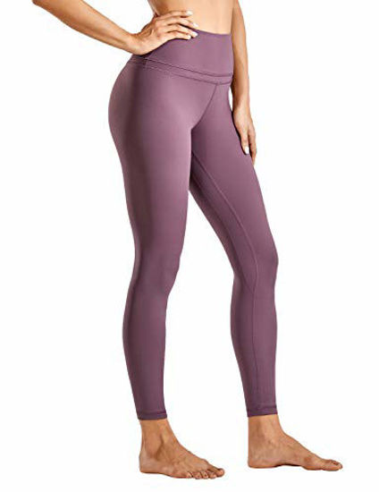GetUSCart- CRZ YOGA Women's Naked Feeling I High Waist Tight Yoga Pants  Workout Leggings-25 Inches Antique Bark Purple 25''- R009 XX-Small