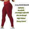 Picture of JGS1996 Women's High Waist Yoga Pants Tummy Control Workout Ruched Butt Lifting Stretchy Leggings Textured Booty Tights