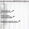 Picture of N&Y HOME Fabric Shower Curtain Liner 54 x 72 inches Bath Stall Size, Hotel Quality, Washable, Water Repellent, White Bathroom Curtains with Grommets, 54x72