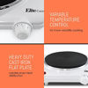 Picture of Elite Gourmet Countertop Electric Hot Burner, Temperature Controls, Power Indicator Lights, Easy to Clean, Single, White