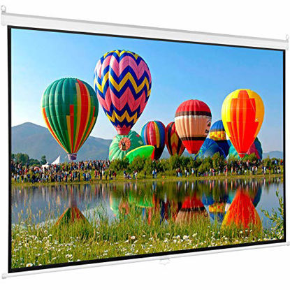 Picture of VIVO 100 inch Diagonal Projector Screen, 16:9 Projection HD Manual Pull Down, PS-M-100