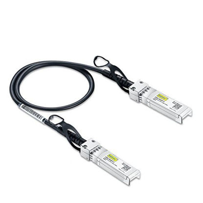 Picture of SFP+ DAC Twinax Cable, Passive, Compatible with Cisco SFP-H10GB-CU0.5M, Ubiquiti and More, 0.5 Meter(1.6ft)