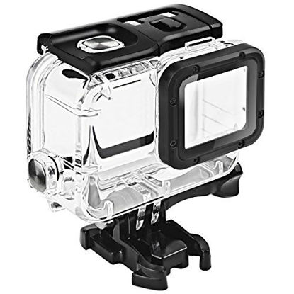 Picture of FitStill Double Lock Waterproof Housing for GoPro Hero 2018/7/6/5 Black, Protective 45m Underwater Dive Case Shell with Bracket Accessories for Go Pro Hero7 Hero6 Hero5 Action Camera