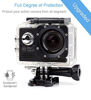 Picture of TEKCAM Action Camera Waterproof Case Underwater Protective Housing Case Compatible with AKASO EK7000 EK5000/ DBPOWER EX5000/ WiMiUS Q1Q2/ EKEN H9R/ Campark X15 V30 Sports Camera