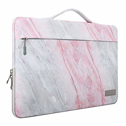 Picture of MoKo 15.6 Inch Laptop Sleeve Case Fits 2019 MacBook Pro 16 inch, MacBook Pro 15.4", Surface Book 15 inch, Ultrabook Notebook Carrying Bag for 15.6" Dell Lenovo HP Acer Chromebook, Pink Gray Marble
