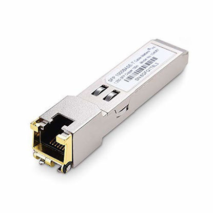 Picture of Cable Matters 1000BASE-T Gigabit SFP to RJ45 Copper Ethernet Modular Transceiver for Cisco, Ubiquiti, TP-Link, Huawei, Mikrotik, Netgear, and Supermicro Equipment