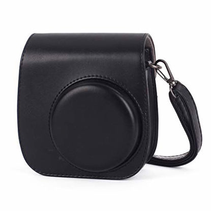 Picture of Phetium Instant Camera Case Compatible with Instax Mini 11,PU Leather Bag with Pocket and Adjustable Shoulder Strap (Black)