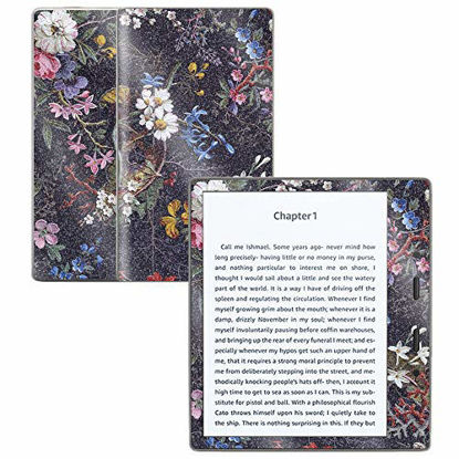 Picture of MightySkins Glossy Glitter Skin for Amazon Kindle Oasis 7" (9th Gen) - Midnight Blossom | Protective, Durable High-Gloss Glitter Finish | Easy to Apply, Remove, and Change Styles | Made in The USA
