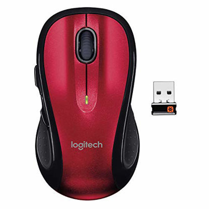 Picture of Logitech M510 Wireless Computer Mouse - Comfortable Shape with USB Unifying Receiver, with Back/Forward Buttons and Side-to-Side Scrolling, Red