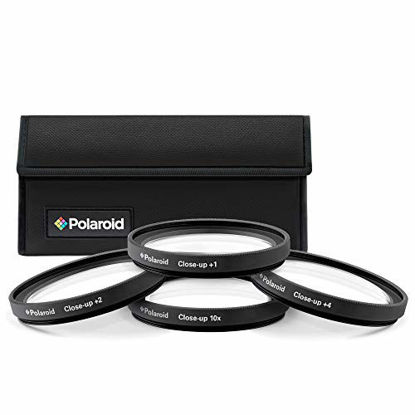 Picture of Polaroid Optics 58mm 4-Piece Filter kit Set for Close-Up Macro Photography; Includes +1, +2, +4 & +10 Diopter Filters & Nylon Carry Case - Compatible w/ All Popular Camera Lens Models