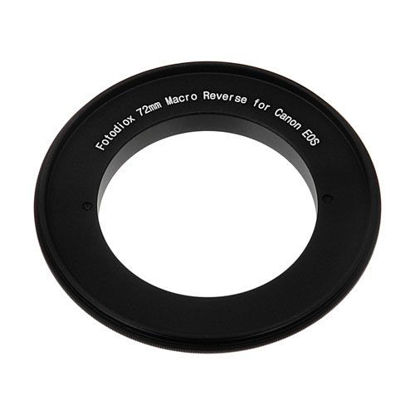Picture of Fotodiox 72mm Macro Reverse Mount Adapter, for Canon EOS 1D, 1DS, Mark II, III, IV, 1DC, 1DX, D30, D60, 10D, 20D, 20DA, 30D, 40D, 50D, 60D, 60DA, 5D, Mark II, Mark III, 7D, Rebel XT, XTi, XSi, T1, T1i, T2i, T3, T3i, T4, T4i, C300, C500