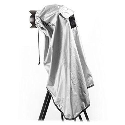 Picture of Movo CRC03 Extra-Long Camera Rain Coat Rain Cover for DSLR Cameras, Lens, and Tripod (Metallic Gray)
