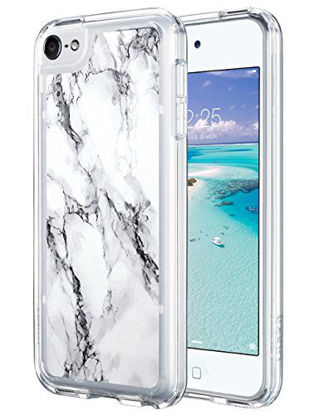Picture of ULAK iPod Touch 7 Case, iPod Touch 6 Case Marble, Slim Anti-Scratch Clear Case with Shockproof Bumper, Hybrid Protective Cases for Apple iPod Touch 7th/6th/5th Generation, Marble Pattern