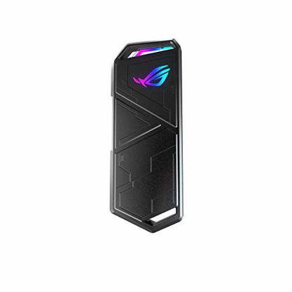 Picture of ASUS ROG STRIX Arion Aluminum Alloy M.2 NVMe SSD External Portable Enclosure Case Adapter, USB 3.2 Gen 2 Type-C (10 Gbps), USB-C to C and USB-C to A Cables, Fits PCIe 2280/2260/2242/2230 M Key/B+M Key