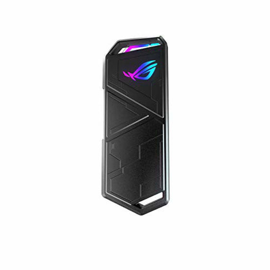 Picture of ASUS ROG STRIX Arion Aluminum Alloy M.2 NVMe SSD External Portable Enclosure Case Adapter, USB 3.2 Gen 2 Type-C (10 Gbps), USB-C to C and USB-C to A Cables, Fits PCIe 2280/2260/2242/2230 M Key/B+M Key