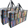 Picture of Evelots VHS Storage Bag-Movie/Video Organizer-Handles-100 Total-No Dust-Set/2