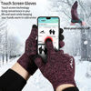 Picture of Achiou Winter Knit Gloves Touchscreen Warm Thermal Soft Lining Elastic Cuff Texting Anti-Slip 3 Size Choice for Women Men