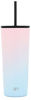 Picture of Simple Modern Classic Insulated Tumbler with Straw and Flip or Clear Lid Stainless Steel Water Bottle Iced Coffee Travel Mug Cup, 24oz Lid & Flip, Ombre: Sweet Taffy