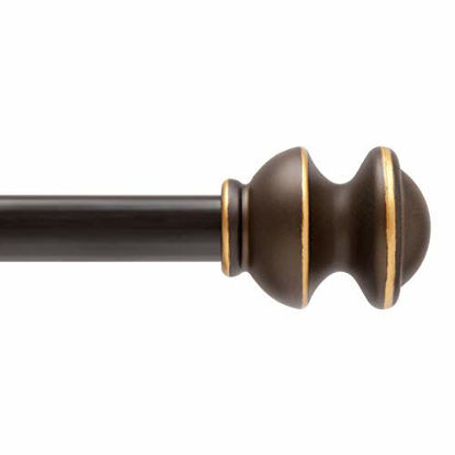 Picture of Kenney Kendall Standard Decorative Window Curtain Rod, 28-48", Oil Rubbed Bronze