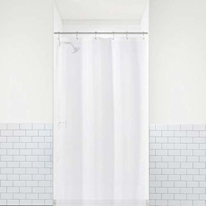 Picture of LiBa PEVA 8G Bathroom Small Shower Stall Curtain Liner, 36" W x 72" H Narrow Size, Frosted, 8G Heavy Duty Waterproof Shower Stall Curtain Liner Anti-Microbial Mildew Resistant