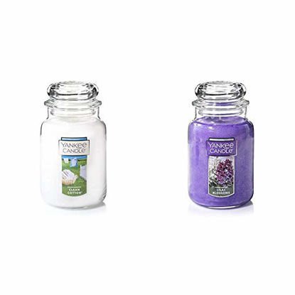 Picture of Yankee Candle Large Jar Candle Clean Cotton & Candle Large Jar Candle Lilac Blossoms