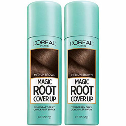 Picture of L'Oreal Paris Magic Root Cover Up Gray Concealer Spray Medium Brown 4 oz (2 pack)