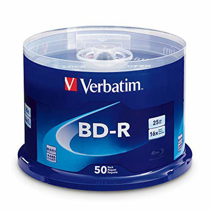 Picture of Verbatim BD-R 25GB 16X Blu-ray Recordable Media Disc - 50 Pack Spindle